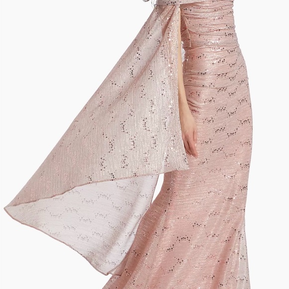 Talbot Runhof
One-Shoulder Sequin Voile Gown - Picture 15 of 16